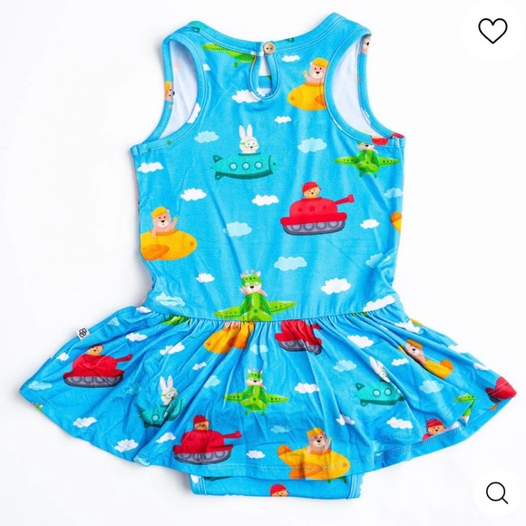 Bums & Roses Ready Jet Go Racer Back Ruffle Dress - Picture 2 of 5